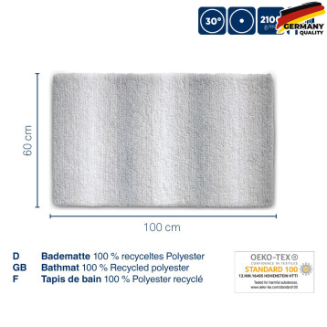  Килимок для ванної KELA Ombre, морозно-блакитний, 100х60х3.7 см (23570) 