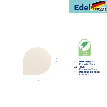  Підставки під чашку KELA Edel, білі, 10 см, 4 шт (12669) 