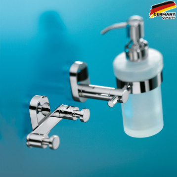  Стакан для зубних щіток настінний KELA Lucido, сріблястий, 11.5х7.5х9.5 см (22675) 