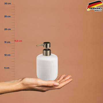  Дозатор для рідкого мила KELA Adele білий, 400 мл (23732) 