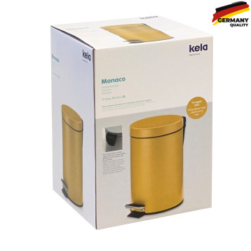  Ведро для мусора KELA Monaco, желтый карри, 3 л (24285) 