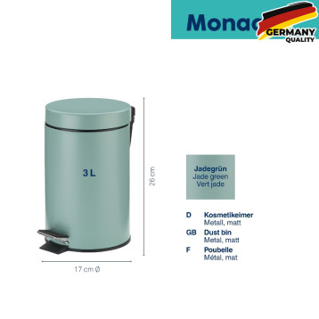  Відро для сміття KELA Monaco, зелений нефрит, 3 л (24287) 