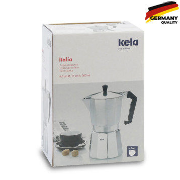  Кофеварка гейзерная KELA Italia, 450 мл, черная (10555) 