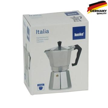  Кавоварка гейзерна KELA Italia, 150 мл, срібляста (10590) 