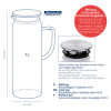 Глечик з кришкою KELA Pitcher, 1 л - купити в офіційному інтернет-магазині Kela Україна - Фото 73