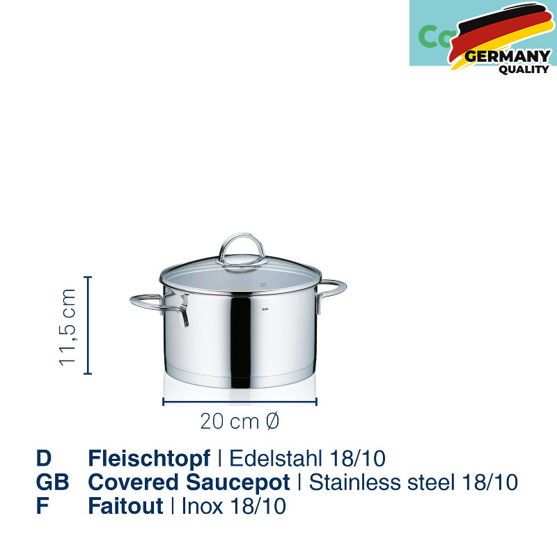  Кастрюля з кришкою KELA Cailin 3,15 л (10959) 