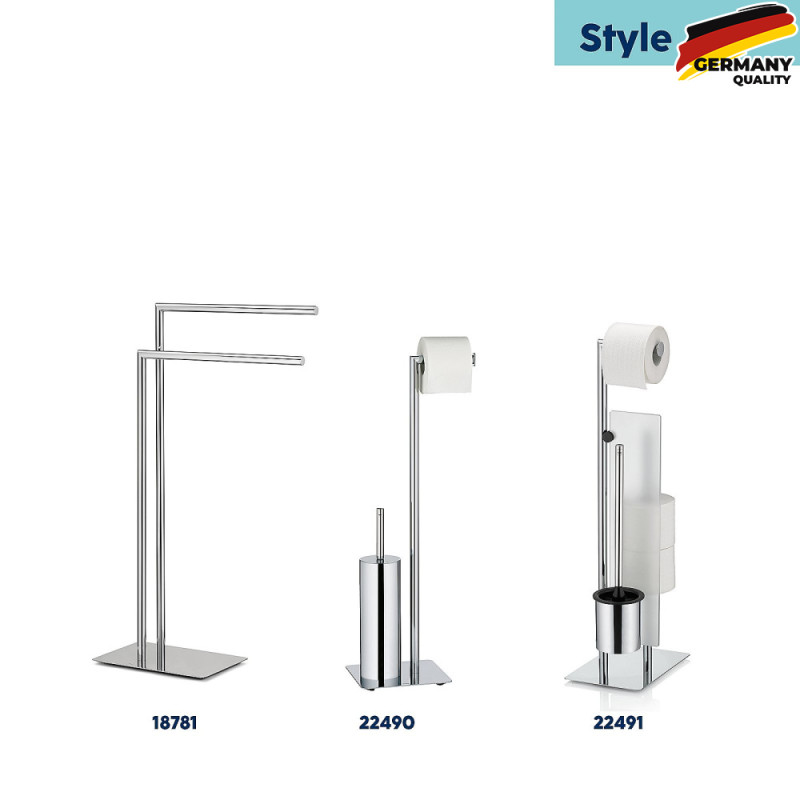  Набір аксесуарів для туалету KELA Style, сріблястий, 20х20х71 см (22490) 