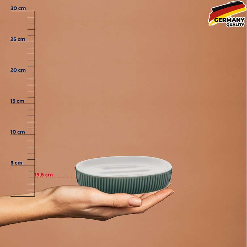  Мыльница KELA Ava, зеленые альпы, 13.5х8.5х3 см (24415) 