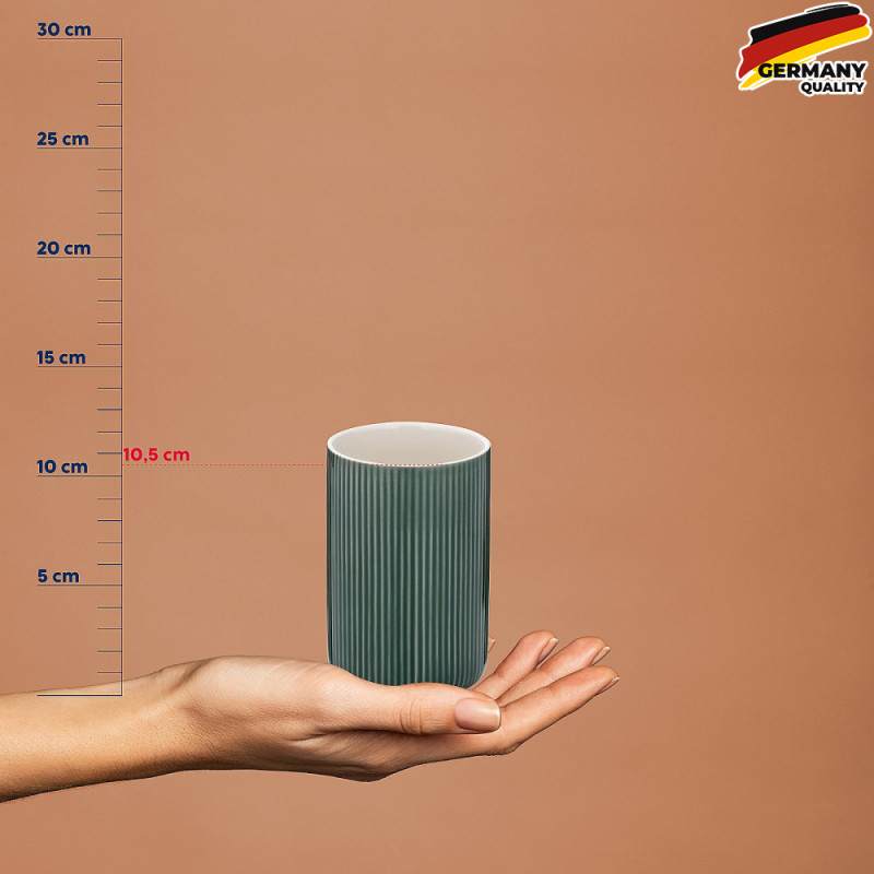  Стакан для зубних щіток KELA Ava, зелені альпи, 10.5х7.5 см (24416) 