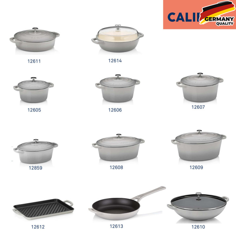  Гусятница чугунная с крышкой KELA Calido, 29х23х11 см, 4 л, серая (12859) 