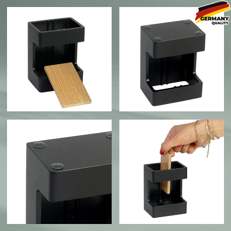  Стакан для зубных щеток KELA Cube, черный, 8.5х6.5х11.5 см (23688) 