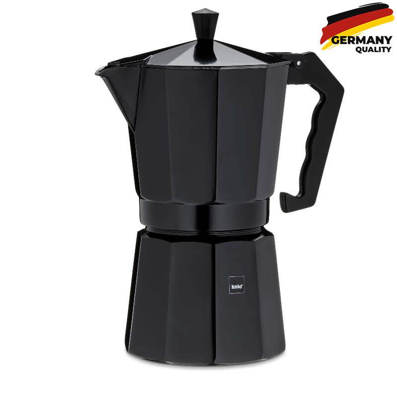 Кофеварка гейзерная KELA Italia, 450 мл, черная (10555)